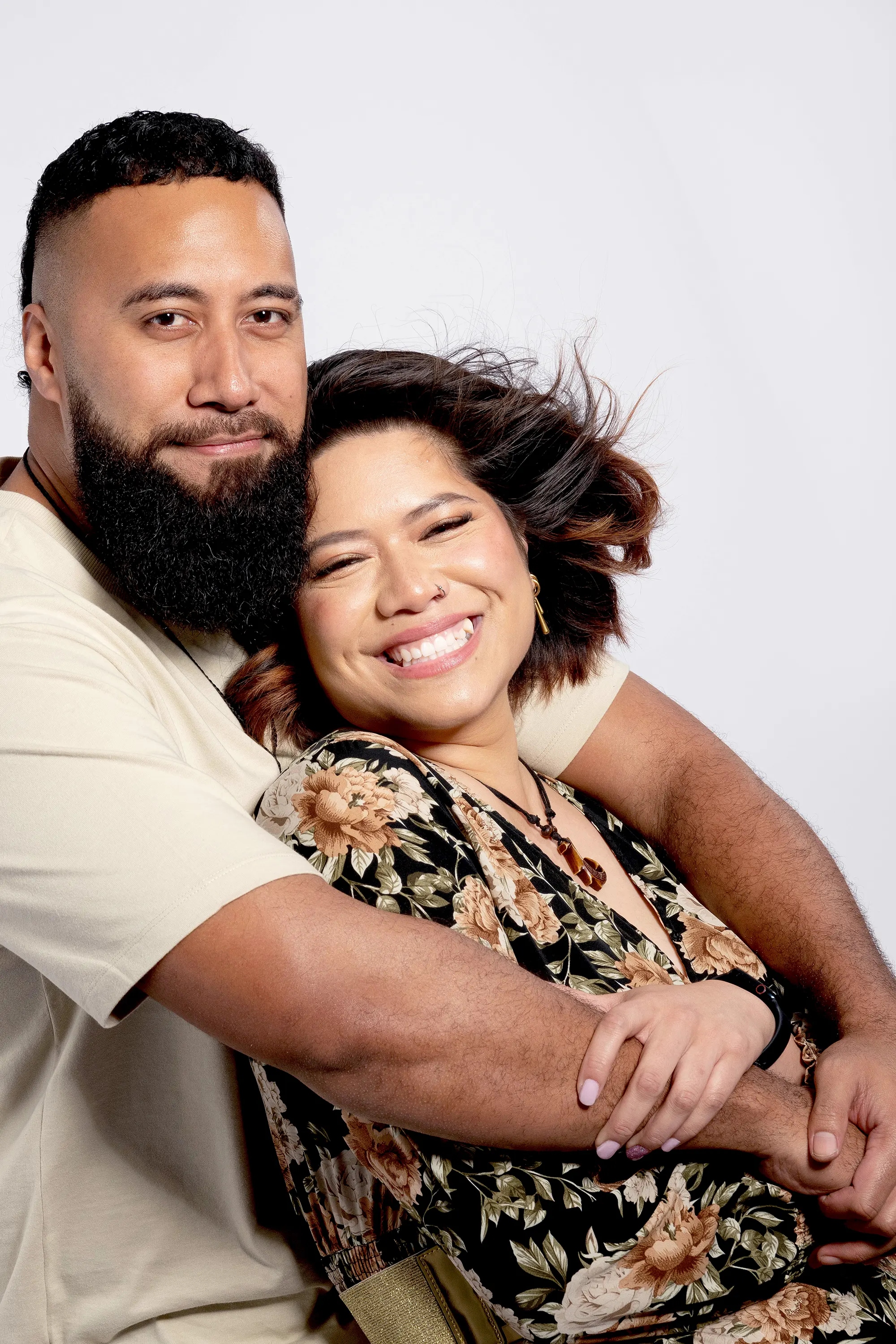 Stylish couple's studio shoot at Sky Portraits, Sydney - fashion couples photography