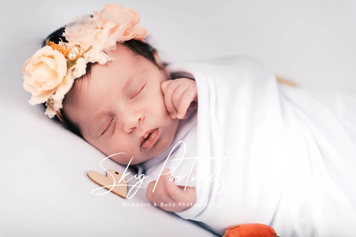 Rustic-themed newborn session with props at Sky Portraits Studio, Sydney - themed newborn photography