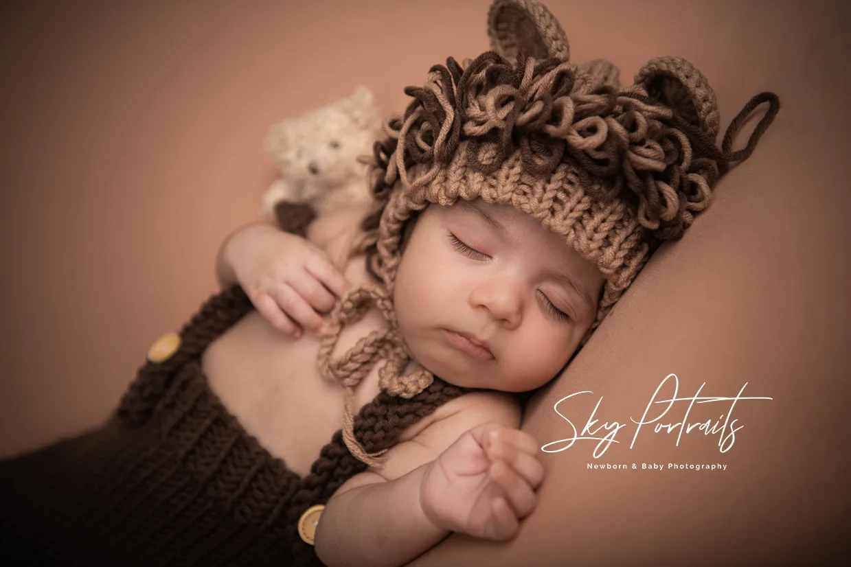 Sleeping newborn captured at Sky Portraits Studio, Sydney - best newborn photographer