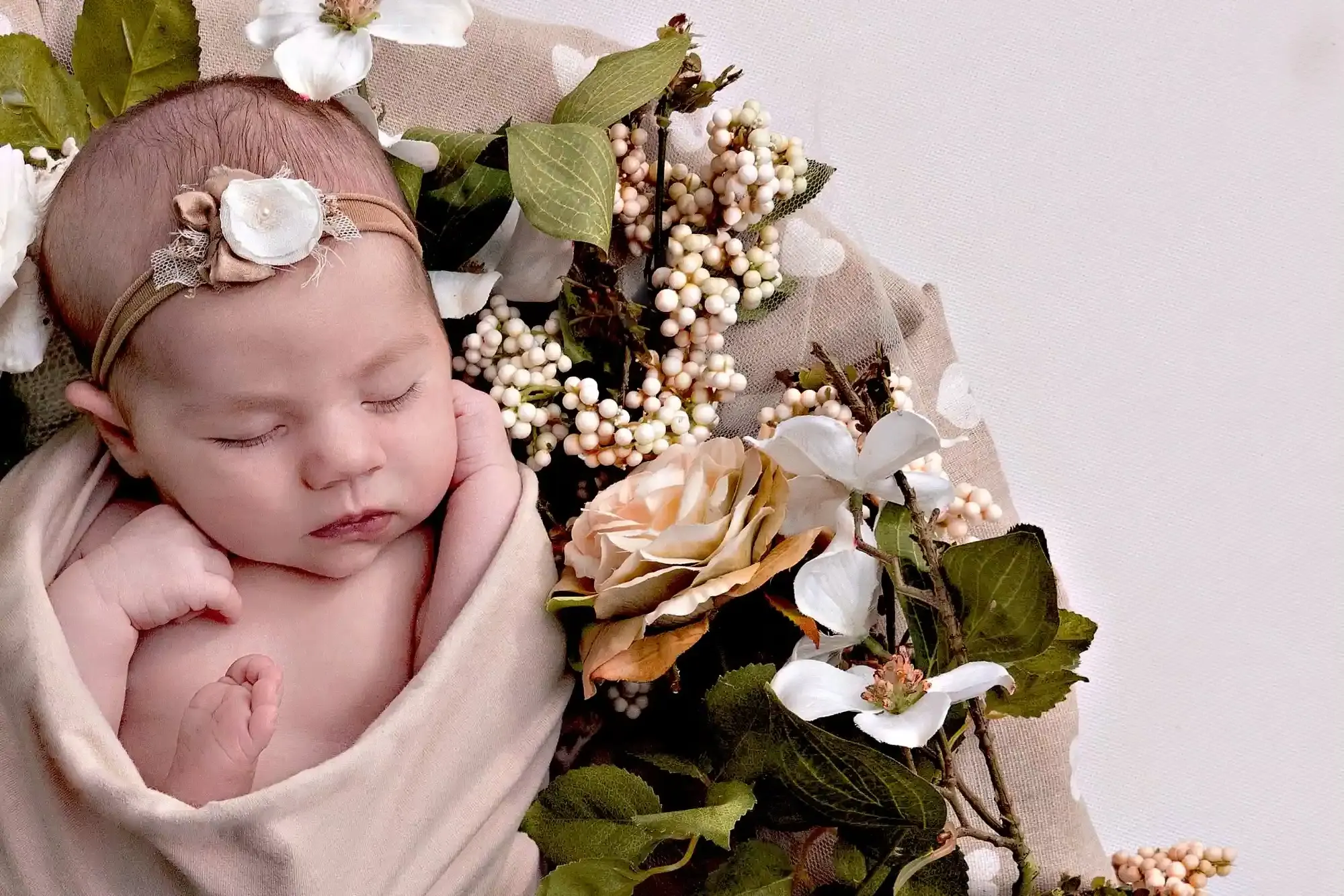 Beautiful newborn baby girl at Sky Portraits Studio, Sydney - newborn photography